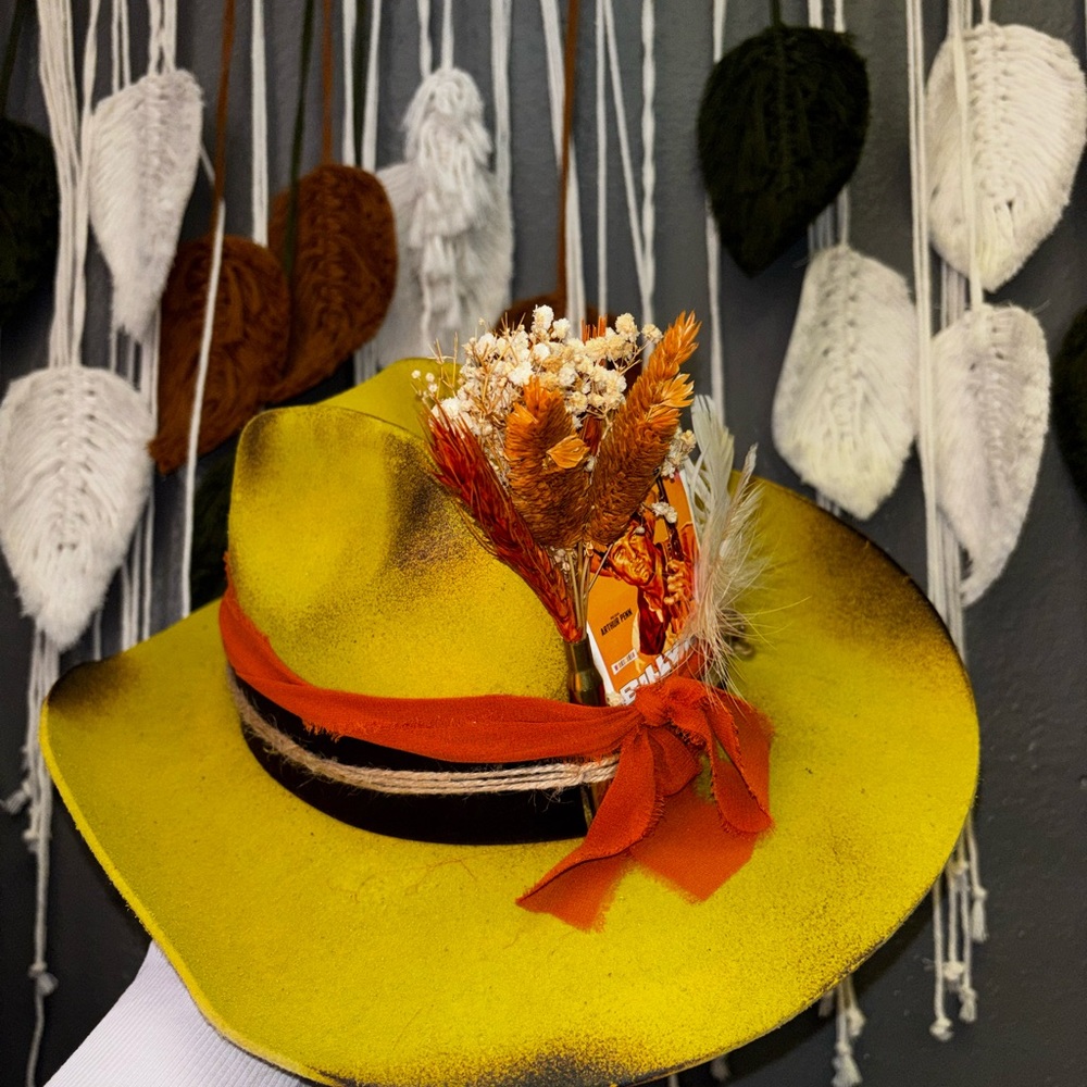 Yellow and Orange Decorative Hat